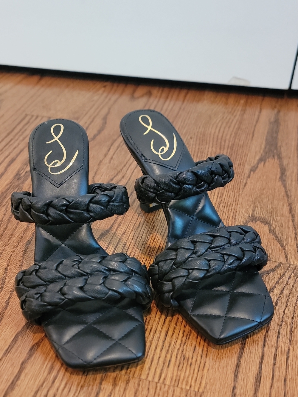 Sam Edelman Black Braid Slide Sandle Size 8 NWOB